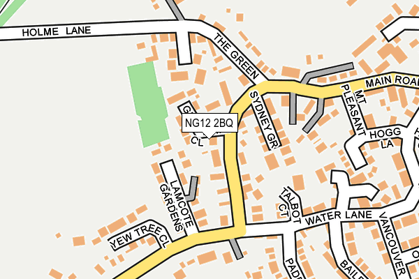 NG12 2BQ map - OS OpenMap – Local (Ordnance Survey)