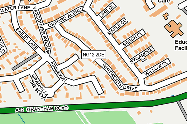 NG12 2DE map - OS OpenMap – Local (Ordnance Survey)