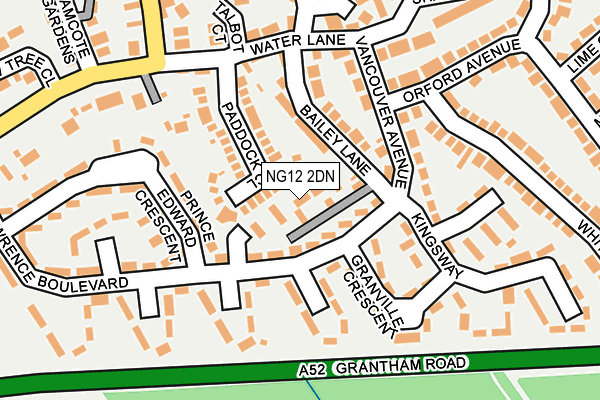 NG12 2DN map - OS OpenMap – Local (Ordnance Survey)