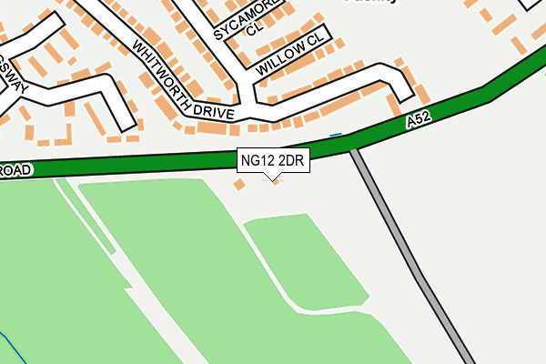 NG12 2DR map - OS OpenMap – Local (Ordnance Survey)