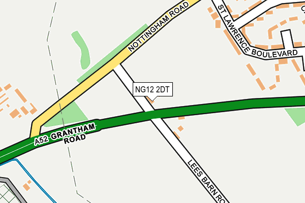 NG12 2DT map - OS OpenMap – Local (Ordnance Survey)