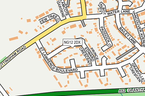 NG12 2DX map - OS OpenMap – Local (Ordnance Survey)