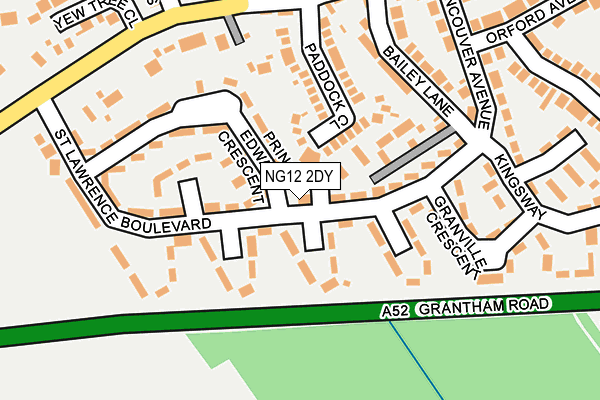 NG12 2DY map - OS OpenMap – Local (Ordnance Survey)