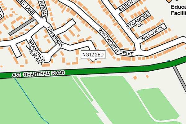 NG12 2ED map - OS OpenMap – Local (Ordnance Survey)