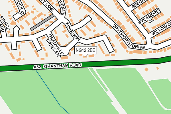 NG12 2EE map - OS OpenMap – Local (Ordnance Survey)