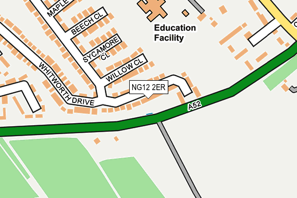 NG12 2ER map - OS OpenMap – Local (Ordnance Survey)