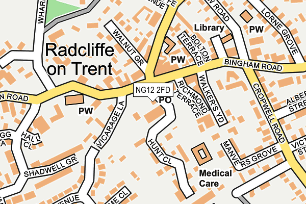 NG12 2FD map - OS OpenMap – Local (Ordnance Survey)