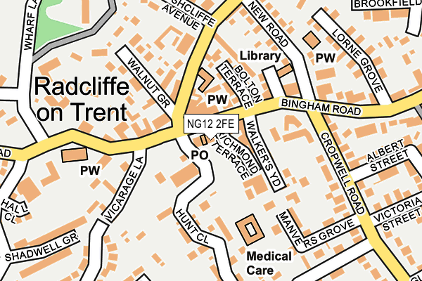 NG12 2FE map - OS OpenMap – Local (Ordnance Survey)
