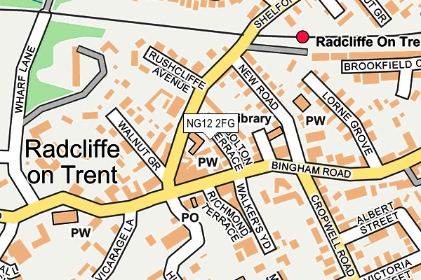 NG12 2FG map - OS OpenMap – Local (Ordnance Survey)