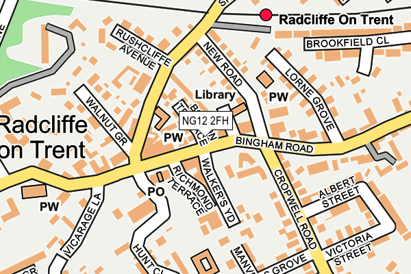 NG12 2FH map - OS OpenMap – Local (Ordnance Survey)