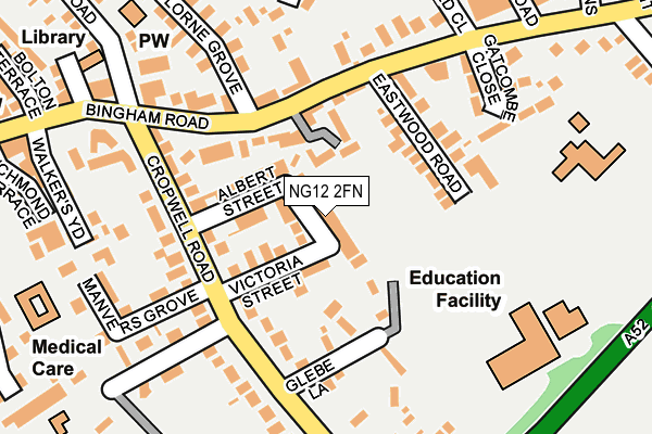 NG12 2FN map - OS OpenMap – Local (Ordnance Survey)