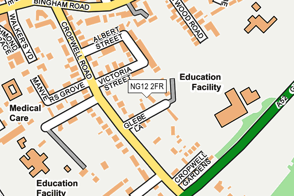 NG12 2FR map - OS OpenMap – Local (Ordnance Survey)