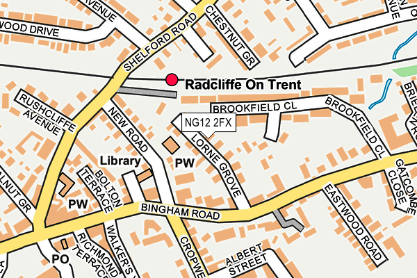 NG12 2FX map - OS OpenMap – Local (Ordnance Survey)