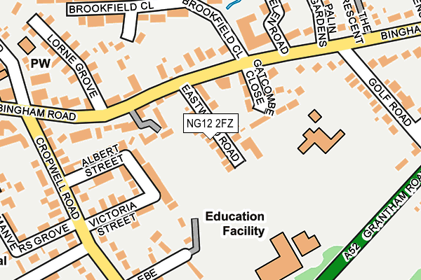NG12 2FZ map - OS OpenMap – Local (Ordnance Survey)