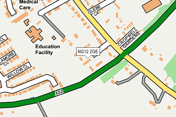 NG12 2GE map - OS OpenMap – Local (Ordnance Survey)