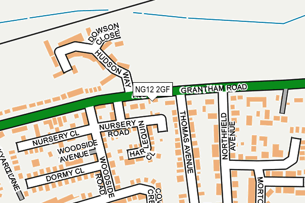 NG12 2GF map - OS OpenMap – Local (Ordnance Survey)