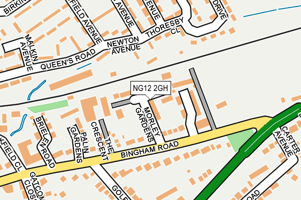 NG12 2GH map - OS OpenMap – Local (Ordnance Survey)