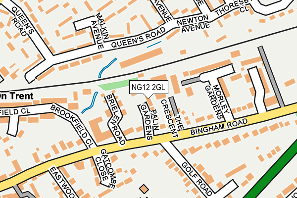 NG12 2GL map - OS OpenMap – Local (Ordnance Survey)