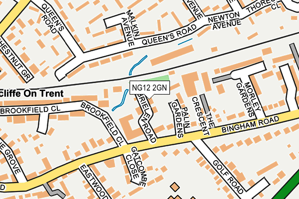 NG12 2GN map - OS OpenMap – Local (Ordnance Survey)