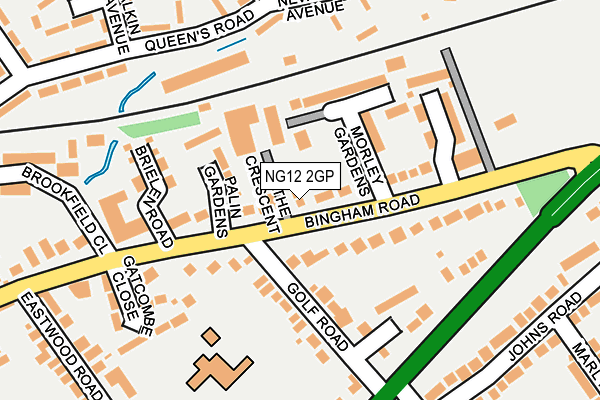 NG12 2GP map - OS OpenMap – Local (Ordnance Survey)