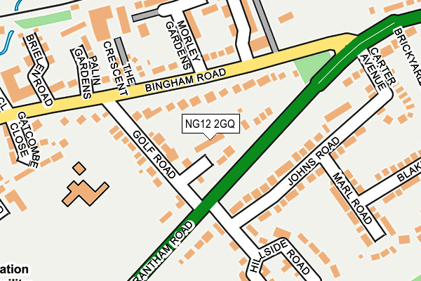 NG12 2GQ map - OS OpenMap – Local (Ordnance Survey)