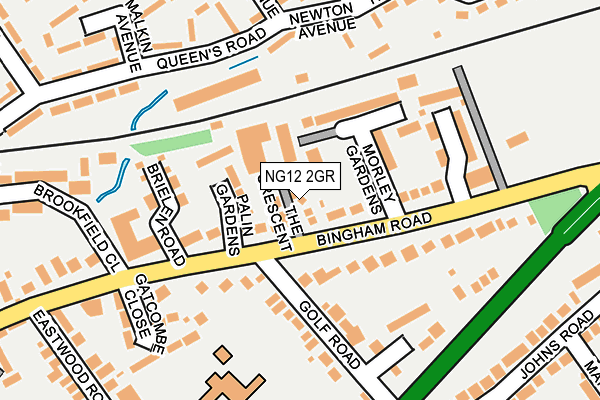 NG12 2GR map - OS OpenMap – Local (Ordnance Survey)