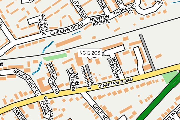 NG12 2GS map - OS OpenMap – Local (Ordnance Survey)