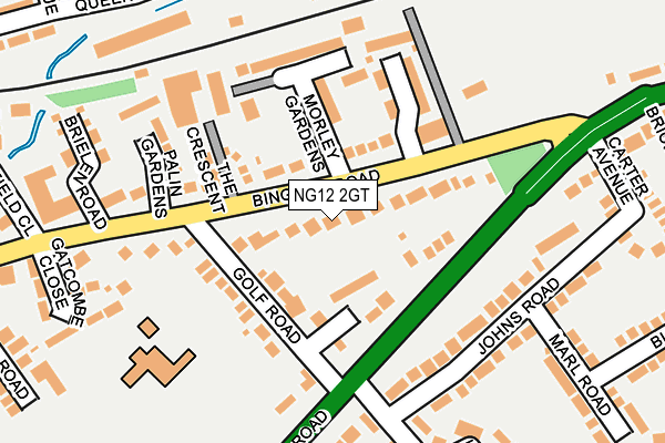 NG12 2GT map - OS OpenMap – Local (Ordnance Survey)