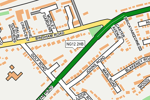 NG12 2HB map - OS OpenMap – Local (Ordnance Survey)