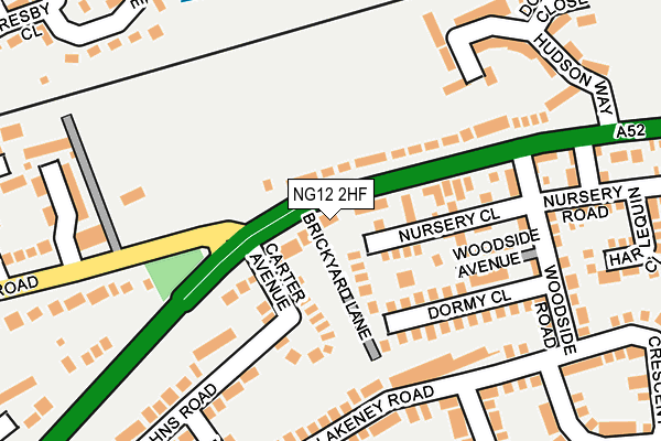 NG12 2HF map - OS OpenMap – Local (Ordnance Survey)