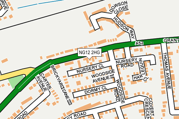 NG12 2HG map - OS OpenMap – Local (Ordnance Survey)