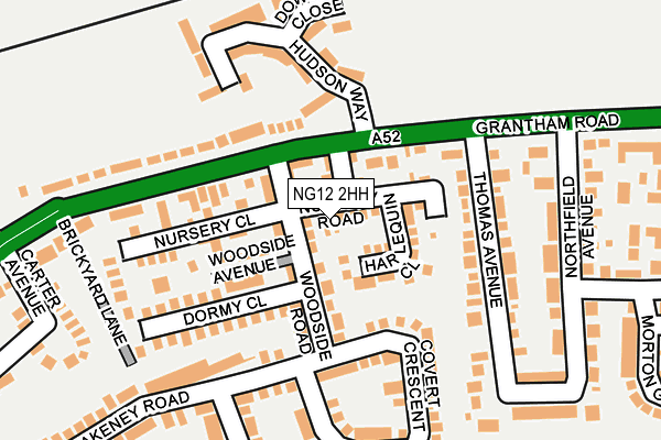 NG12 2HH map - OS OpenMap – Local (Ordnance Survey)