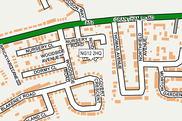 NG12 2HQ map - OS OpenMap – Local (Ordnance Survey)