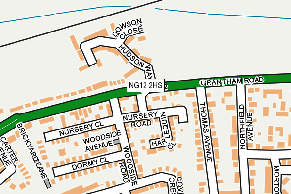 NG12 2HS map - OS OpenMap – Local (Ordnance Survey)