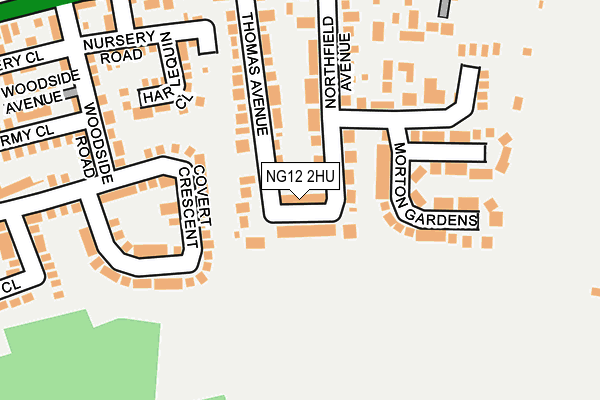 NG12 2HU map - OS OpenMap – Local (Ordnance Survey)