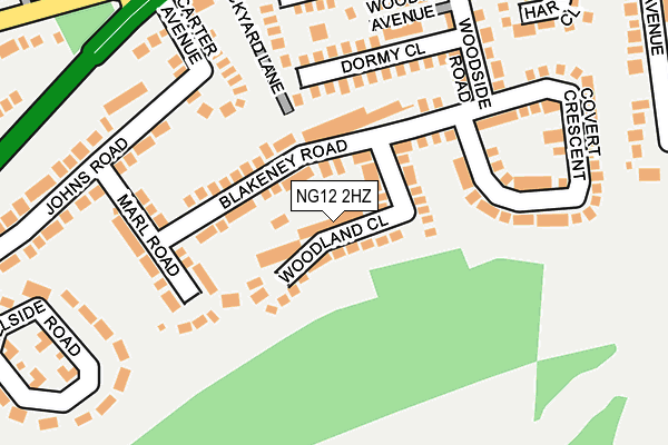 NG12 2HZ map - OS OpenMap – Local (Ordnance Survey)