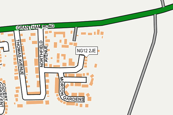 NG12 2JE map - OS OpenMap – Local (Ordnance Survey)