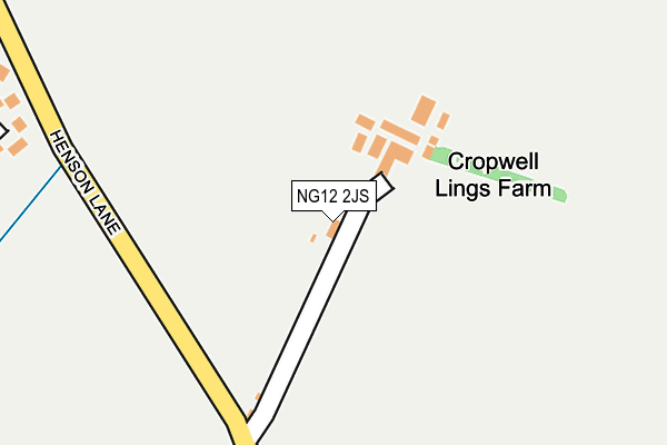 NG12 2JS map - OS OpenMap – Local (Ordnance Survey)