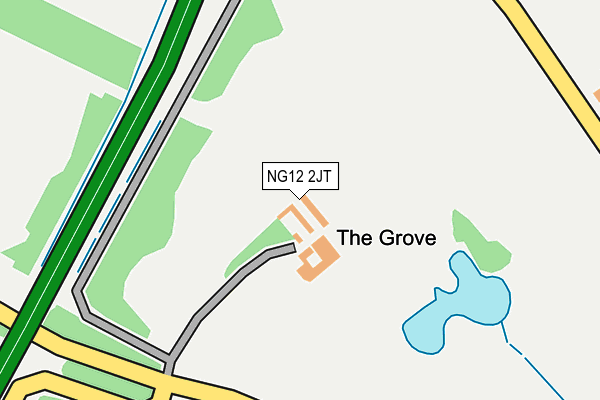 NG12 2JT map - OS OpenMap – Local (Ordnance Survey)