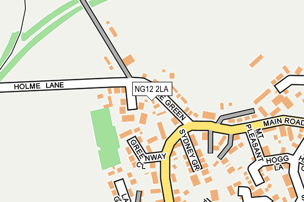 NG12 2LA map - OS OpenMap – Local (Ordnance Survey)