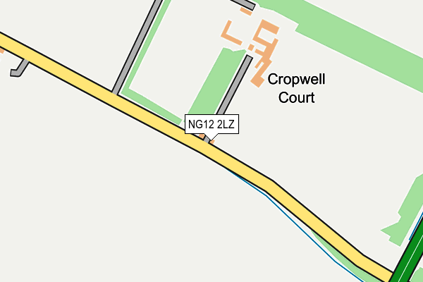 NG12 2LZ map - OS OpenMap – Local (Ordnance Survey)