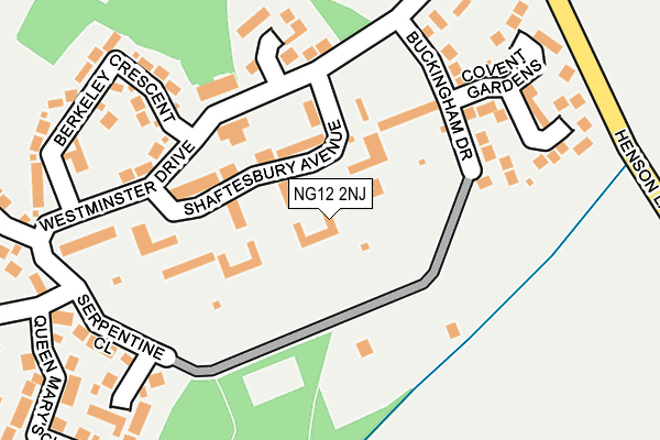 NG12 2NJ map - OS OpenMap – Local (Ordnance Survey)