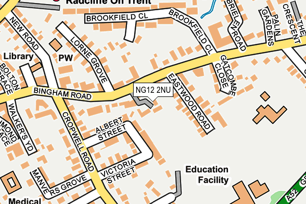 NG12 2NU map - OS OpenMap – Local (Ordnance Survey)