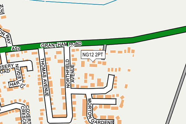 NG12 2PT map - OS OpenMap – Local (Ordnance Survey)