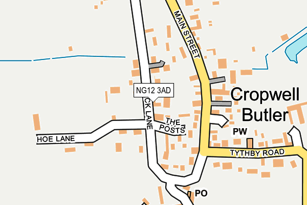 NG12 3AD map - OS OpenMap – Local (Ordnance Survey)