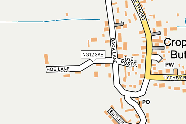 NG12 3AE map - OS OpenMap – Local (Ordnance Survey)