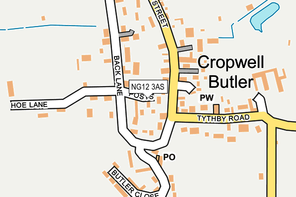 NG12 3AS map - OS OpenMap – Local (Ordnance Survey)