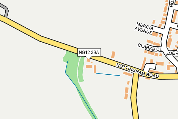 NG12 3BA map - OS OpenMap – Local (Ordnance Survey)