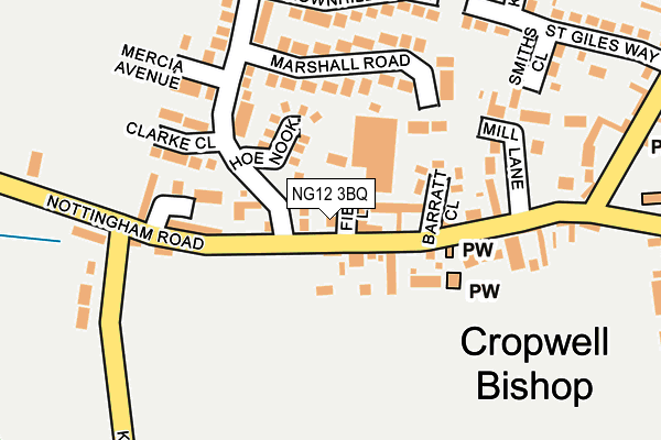 Map of CROPWELL BISHOP FINE FOODS LIMITED at local scale