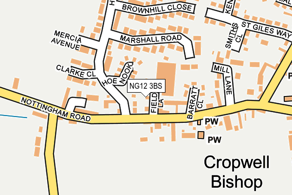 NG12 3BS map - OS OpenMap – Local (Ordnance Survey)